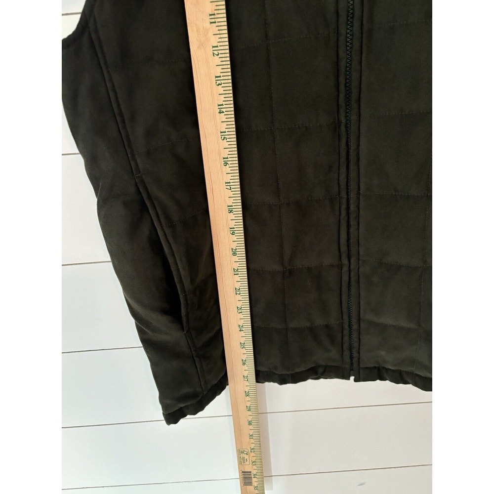Rainforest Men's Quilted Microsuede Thermolite‎ Vest Hunter Green Med. Outerwear - Picture 6 of 11